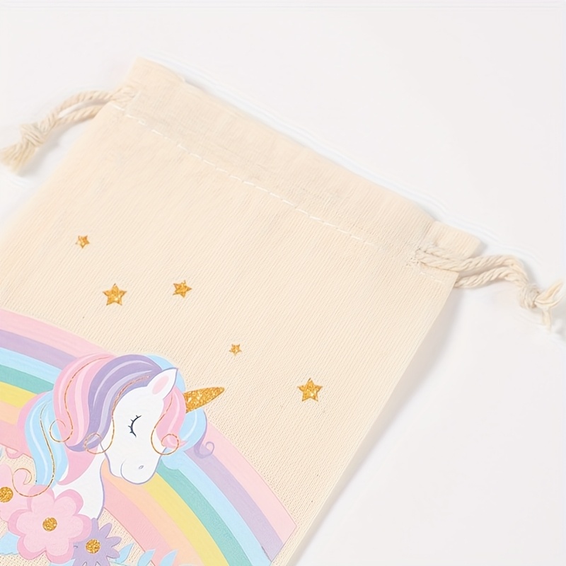 Einhorn-Partytüten Mit Griff – 50 Stück, 25x16 Cm, Aus Reißfestem PP, Für Geburtstagsfeiern