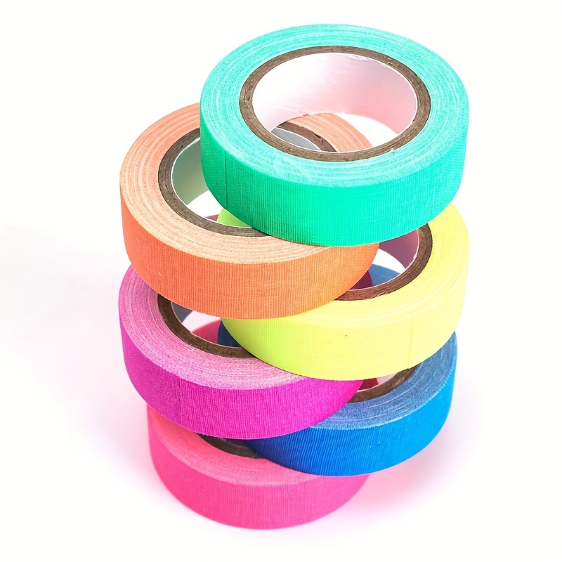 glow in the reactive tape 0 5 x 30ft high adhesion fluorescent neon party favors multi purpose colorful glowing fabric tape for room decor waterproof cotton cloth tape for crafts photography magic shows details 3