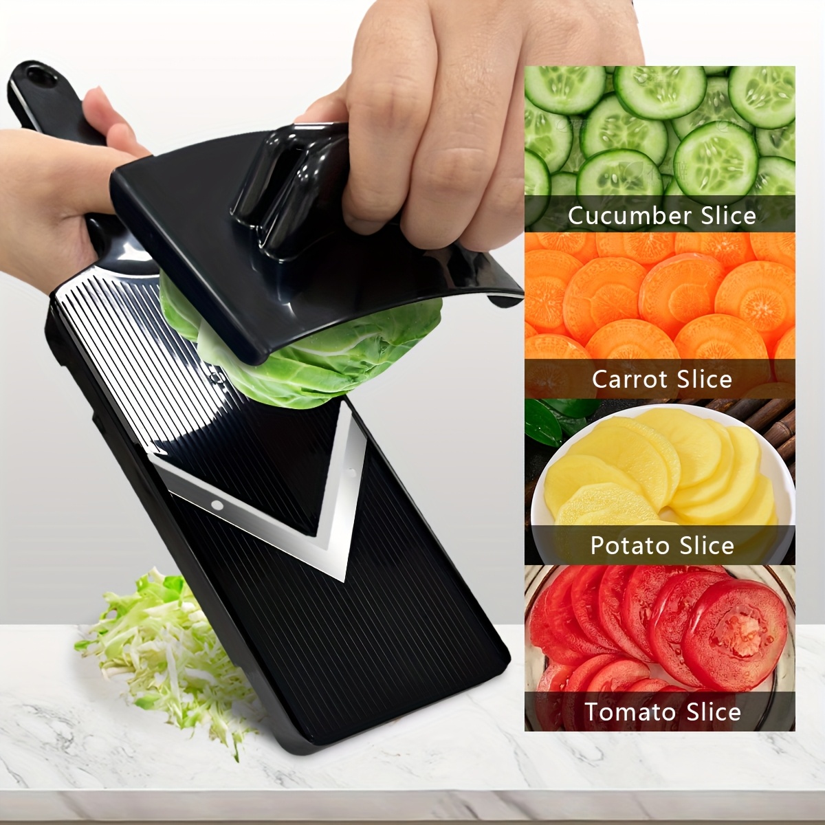 TEMU 1pc Utensil Cabbage Slicer, Cabbage Scraper, Multifunctional Vegetable Chopping And Slicing Knife, Cabbage Shredding Tool, Vegetable Slicer