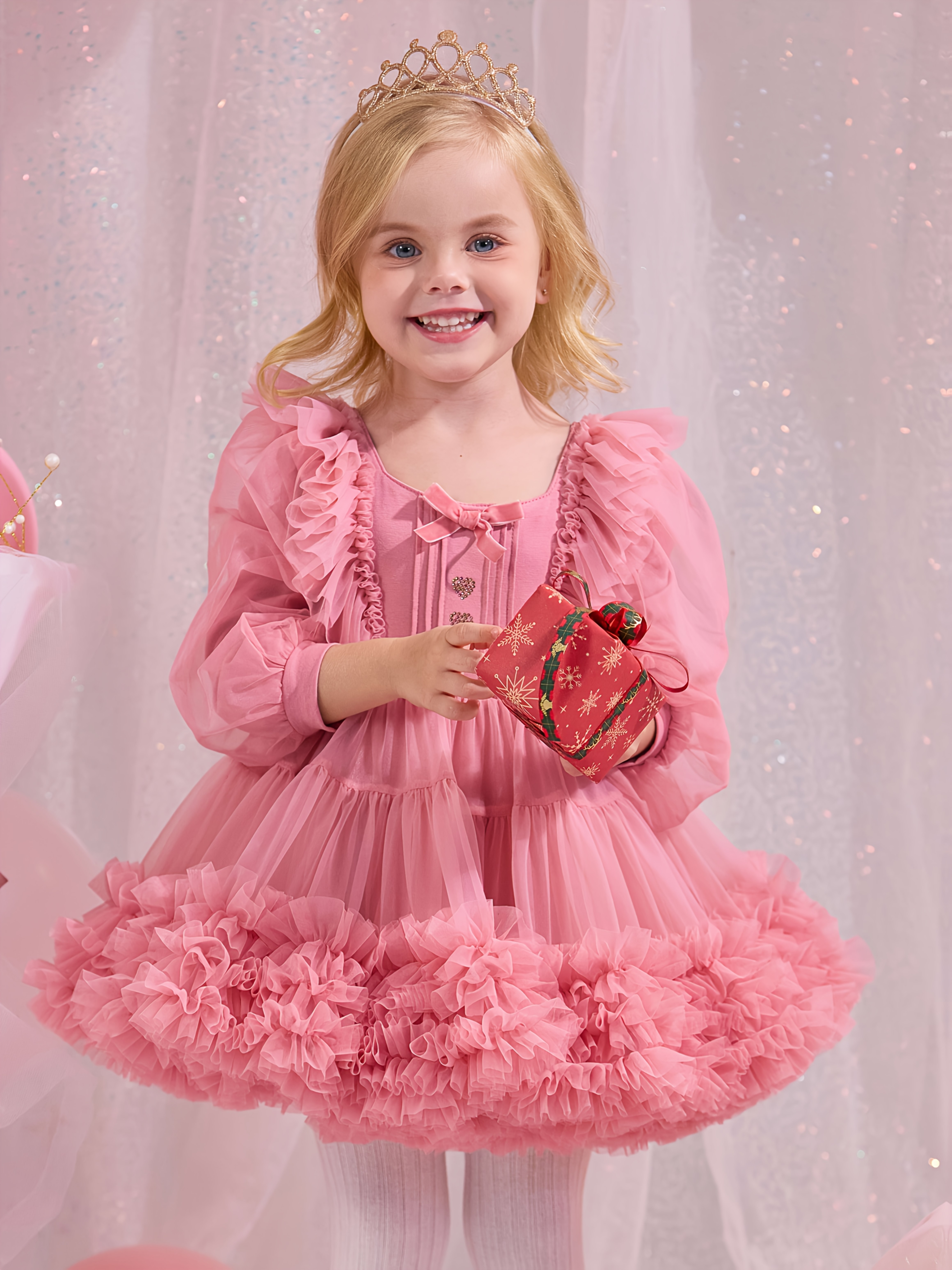 open lace back dress Girls Birthday Party Princess Dress main image 0