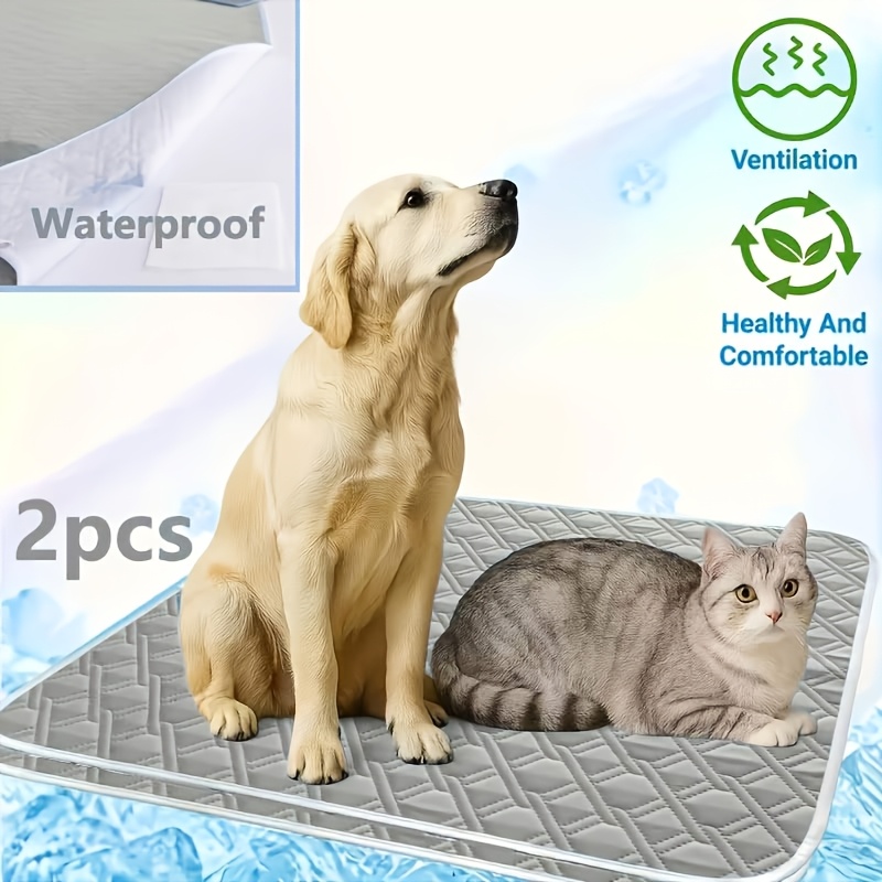 TEMU 2pcs Extra Large Pet Mats For Cats And Dogs! Reusable Pet Crate Mats, Non-slip, Quick-drying, Machine Washable, For Indoor/outdoor Use, Easy To
