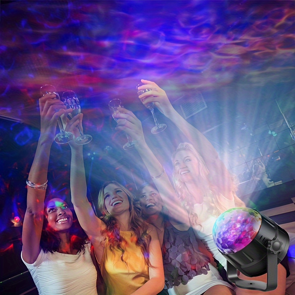 Lampe 3 Couleur Lumière 5W LED RGB Projecteur Boule Fête Soirée DJ Disco  Karaoké