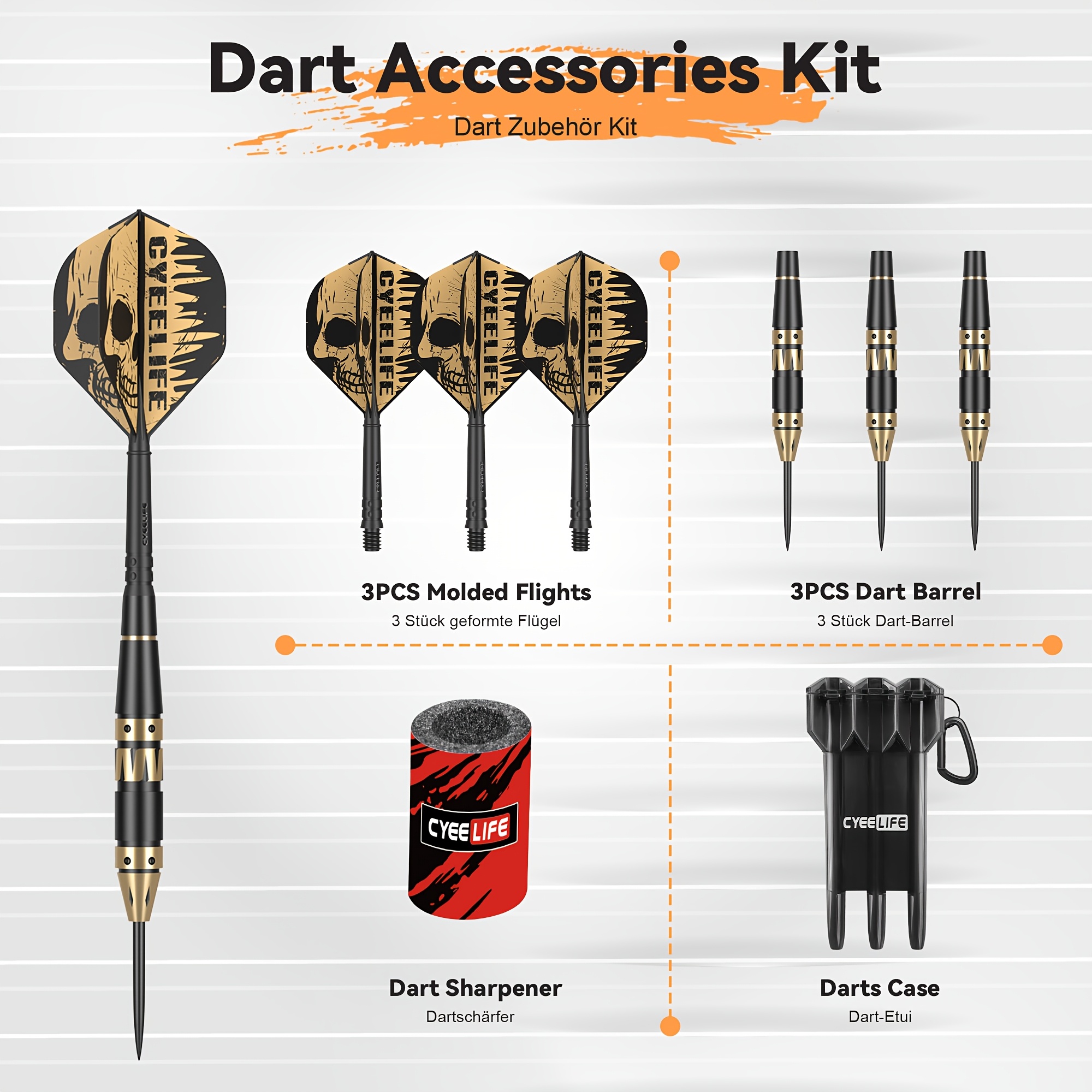 26G Hard Dart Metalen Naald Puur Koper Professionele Geïntegreerde Staart Dart met Dart Opbergdoos