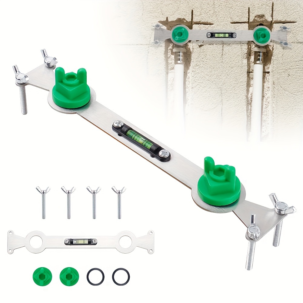 

Adjustable Stainless Steel Shower Faucet Leveler With Level Indicator - Locator, & Portable, For Precise Installation In