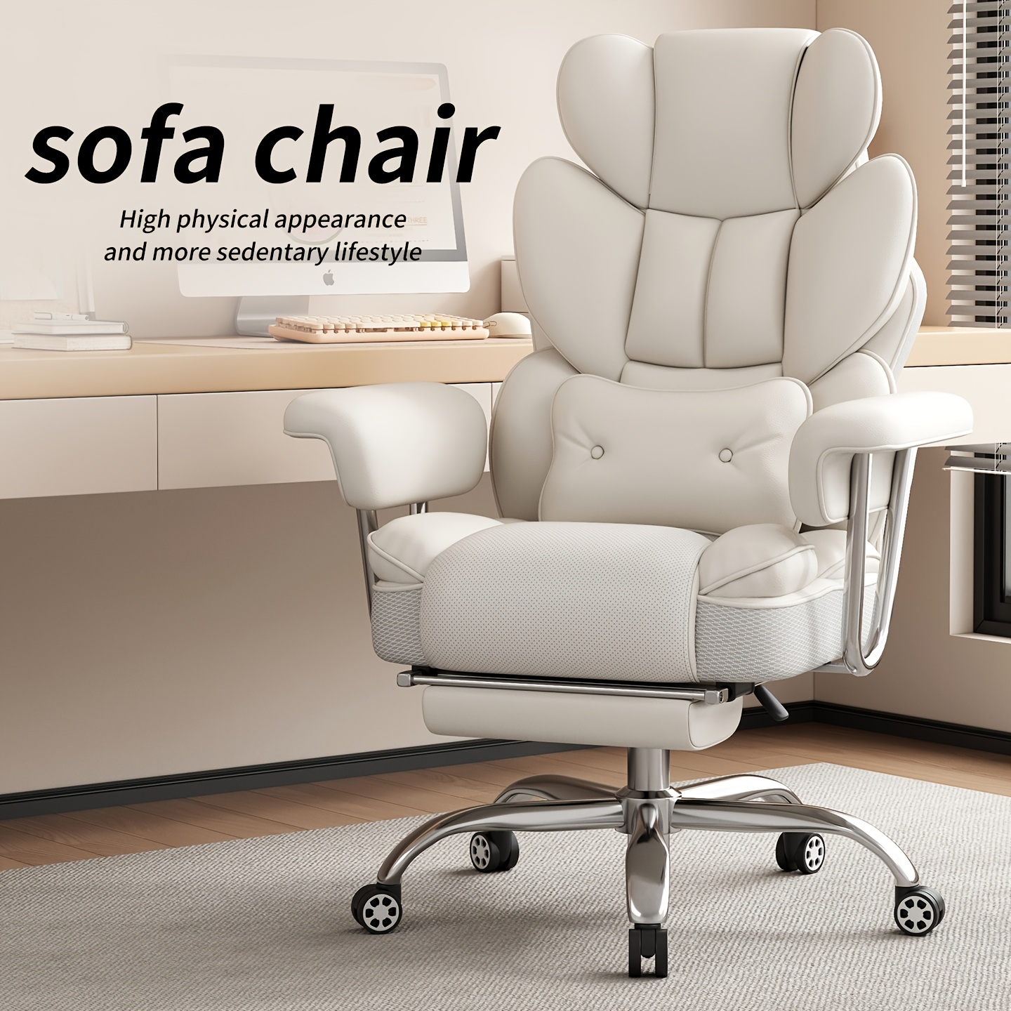 -back Executive Chair,   Designed for Tall Individuals. Features A 400 Lbs Weight Capacity, An Extra-wide Gaming Seat with Footrest, And Ergonomic Lumbar Support with Pressure-relief Cushioning.