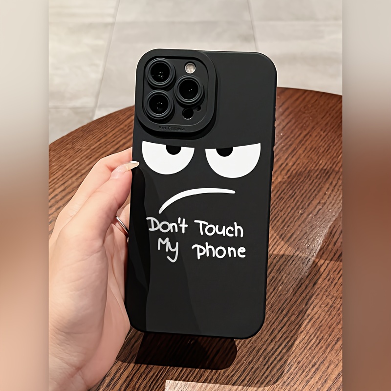 

Do Not Touch My Phone. The Black Matte Anti-drop Lens Protection Tpu Is Suitable For 15promax Phone Case.