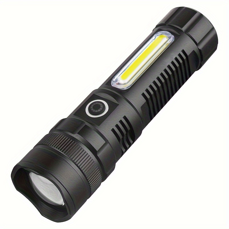 Linterna LED recargable, linternas magnéticas, linterna táctica súper  brillante con luz lateral, recargable por USB, zoom, impermeable, la mejor