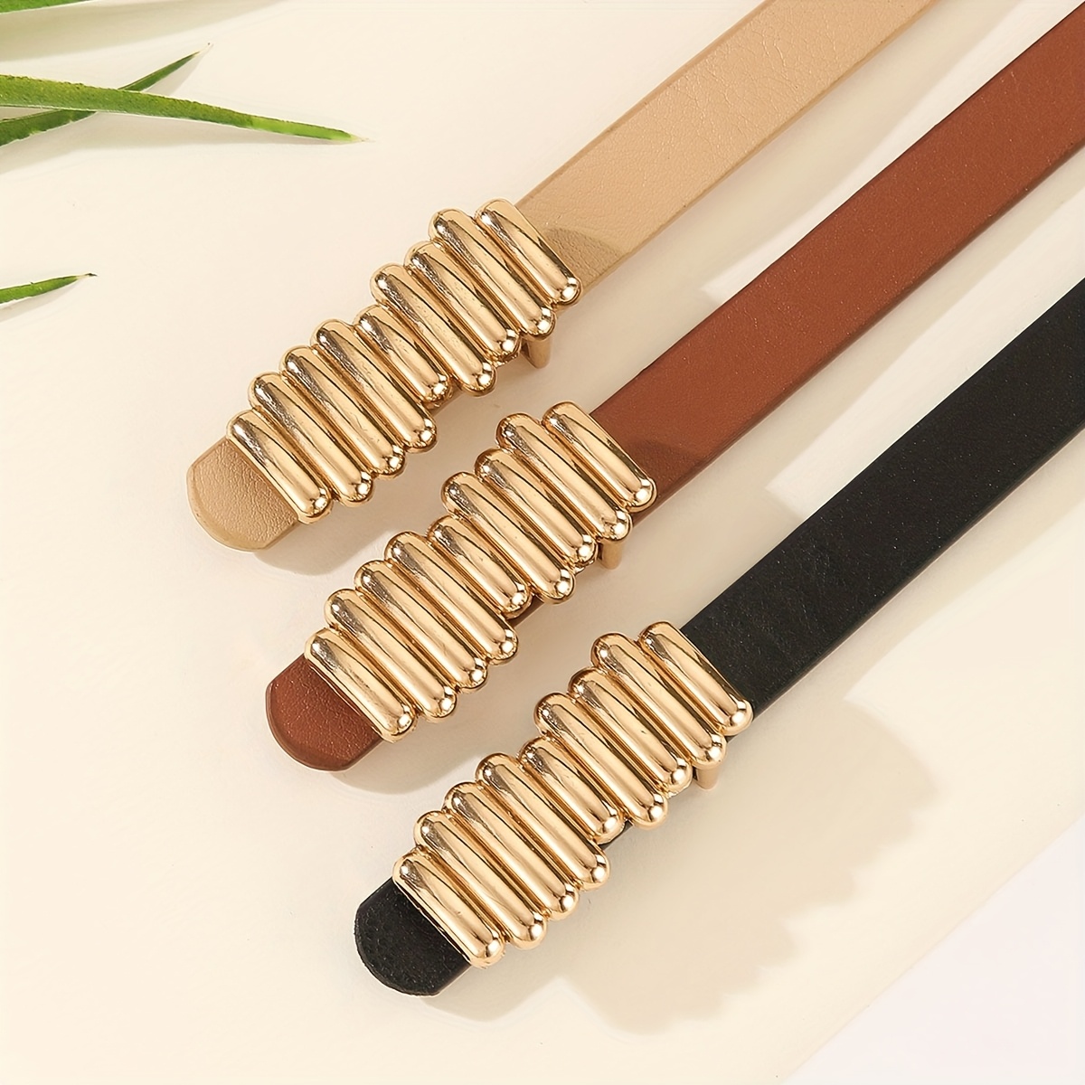 Set of 3 Women'S Belts, Stylish And Easy Belts, Perfect for Everyday Casual Outfits, School Style, And to Complement Skirts And Jeans