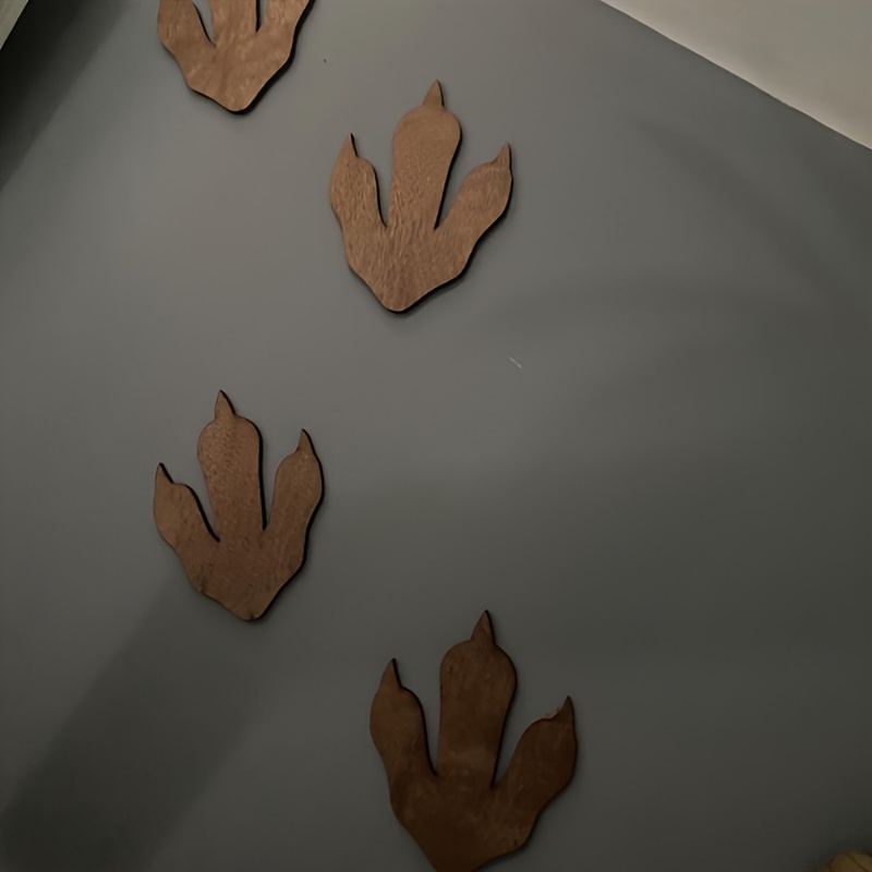 3pcs Wooden Dinosaur Footprints - Dinosaur Bedroom Decor, Bedroom Dinosaur Wall Art Design, Wall Decoration, Room Rustic Jungle Theme