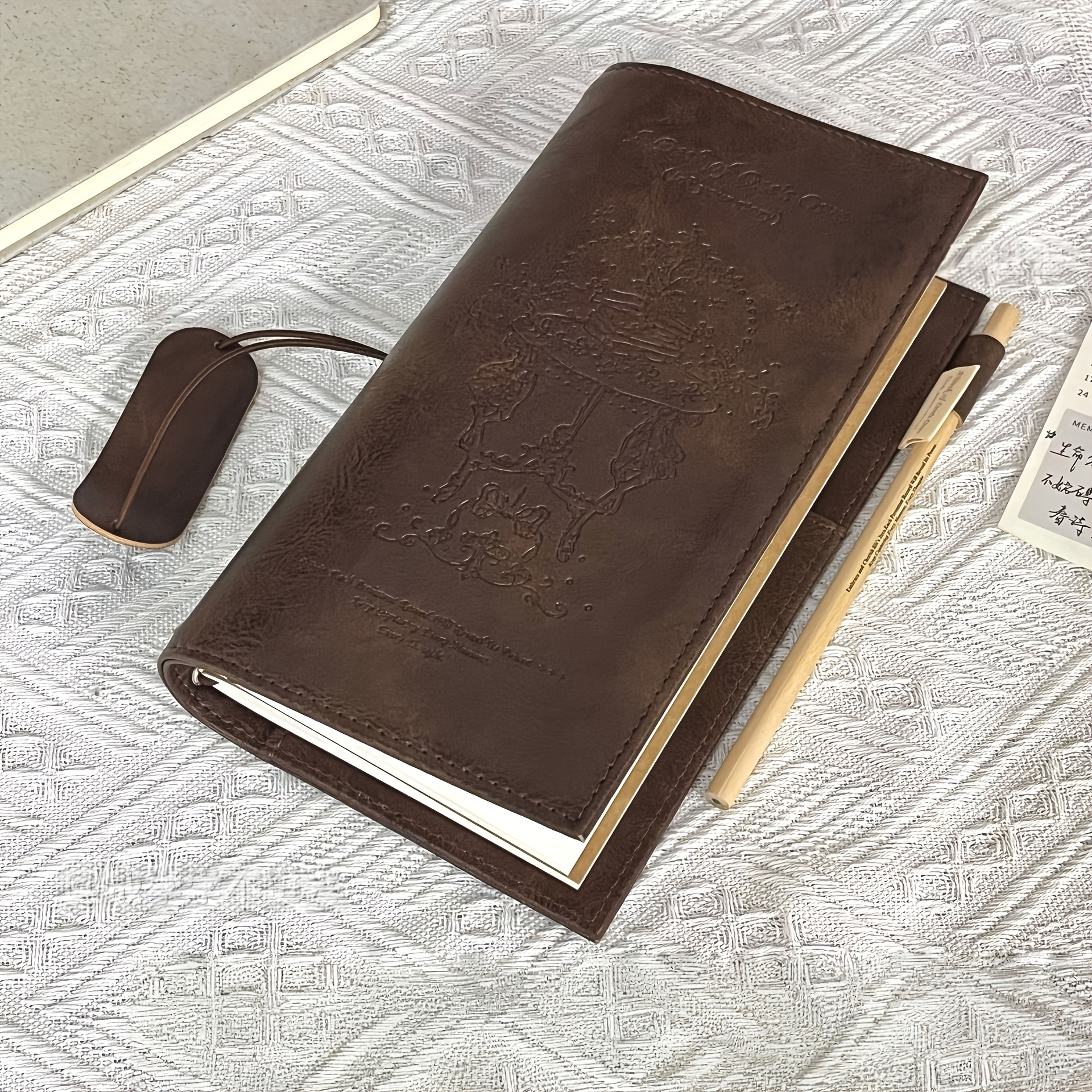 Retro Leather Travel Journal, Tn Standard Size Refillable Notebook, Retro Diary, , Literary Writing Notebook, Suitable For Daily Recording, Travel Planning, Journal Creation, And Gifts