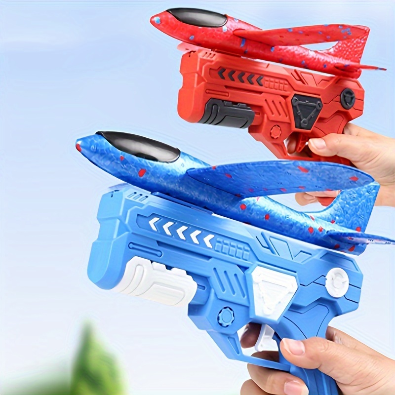 

Airplane Launcher Toy, Flight Mode Catapult Toy, Throwing Foam Plane With Launcher Toys Gun One-click Ejection Shooting Airplane Toy