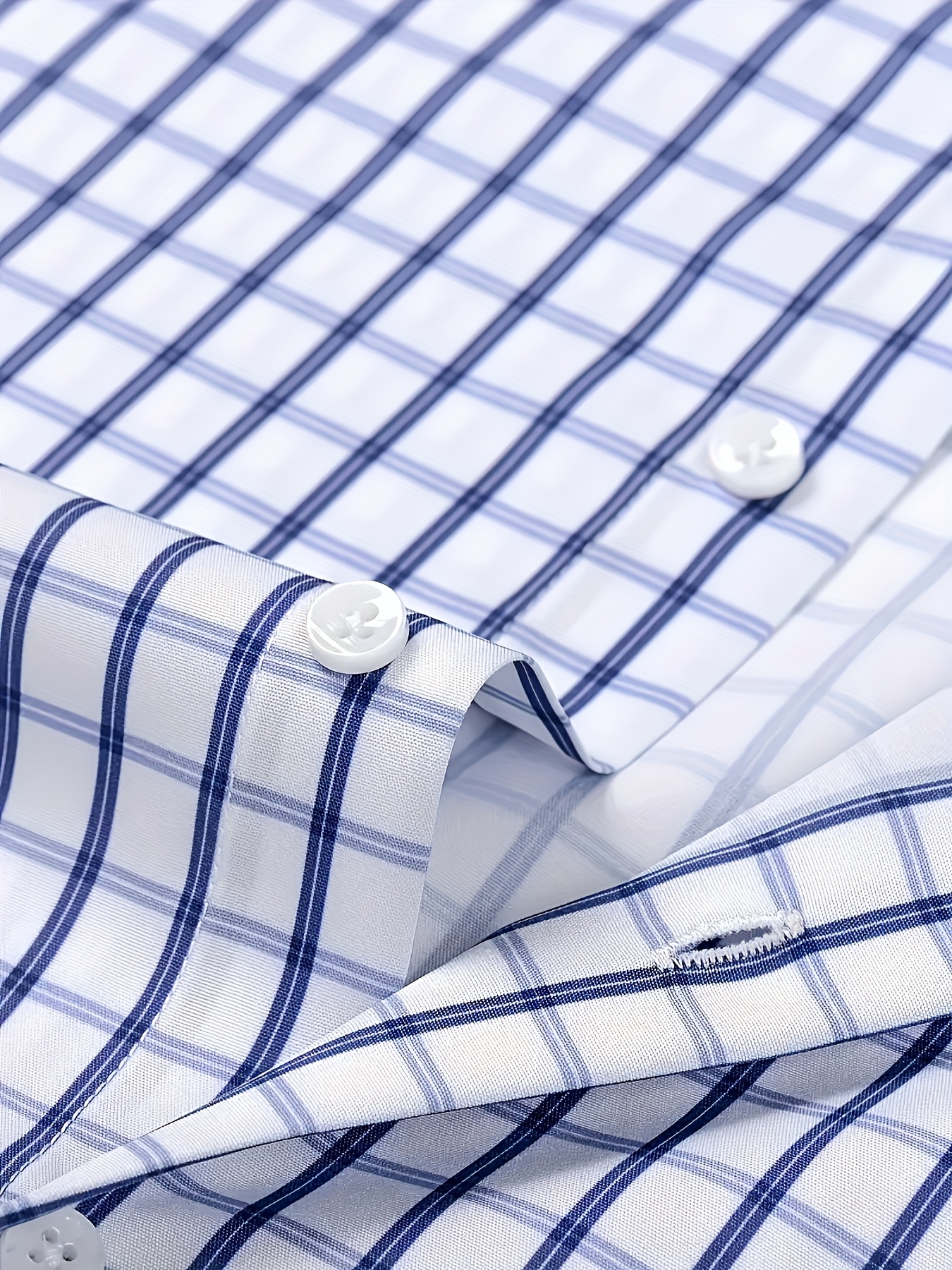 قميص رجالي بنقشة خطوط، 1 قطعة, كاجوال للأعمال,ملابس المكتب,تصميم كلاسيكي,قميص أنيق,خياطة متينة,قماش قابل للتنفس,قميص بأكمام قصيرة,قميص خفيف الوزن,موضة الرجال,رجال محترفون