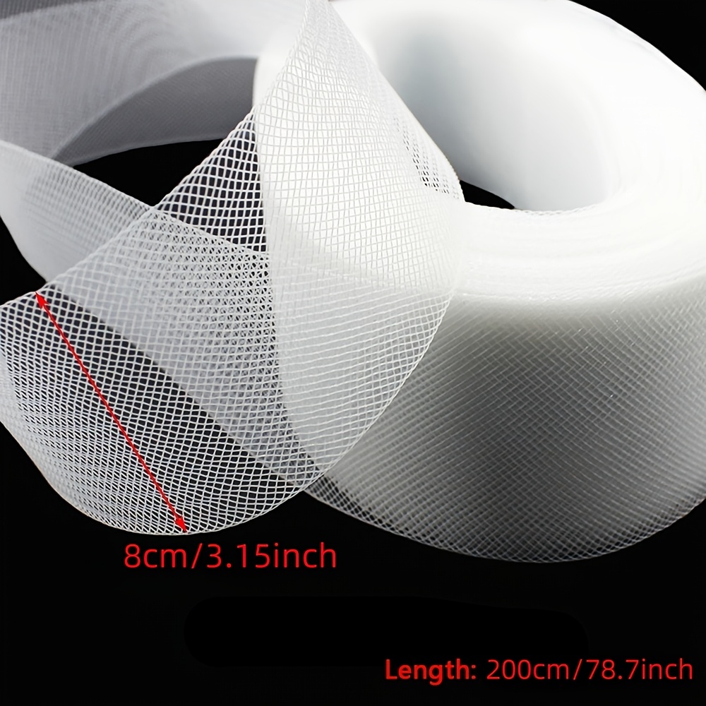 TEMU 1 pz 200 cm di rete spessa e temprata di larghezza 8 cm - Tessuto in poliestere fai da te per accessori di abbigliamento, artigianato e progetti