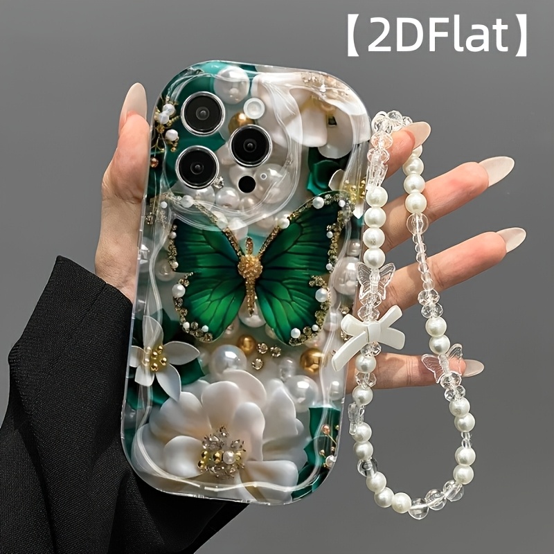 TEMU Phone Case - Trendy Phone Case Suitable For 17/16/15/14/13/12/11/8/7/x/xs/pro/pro Max/plus Models, 2d Flat 's Day Gift~3d Wave - Transparent -
