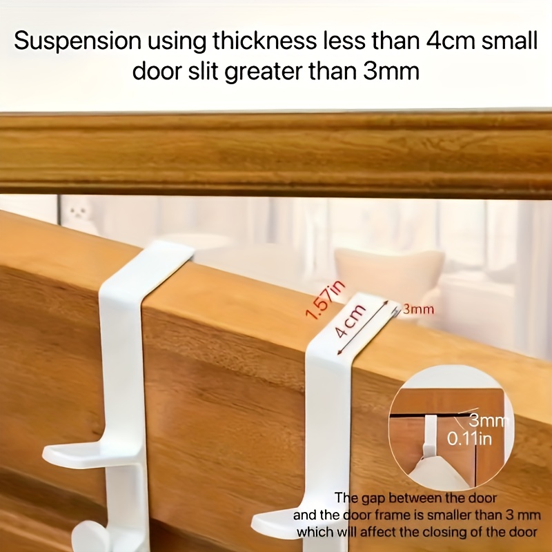 4-Piece Set of 5-Hook Door Hook Back Bag Organiser