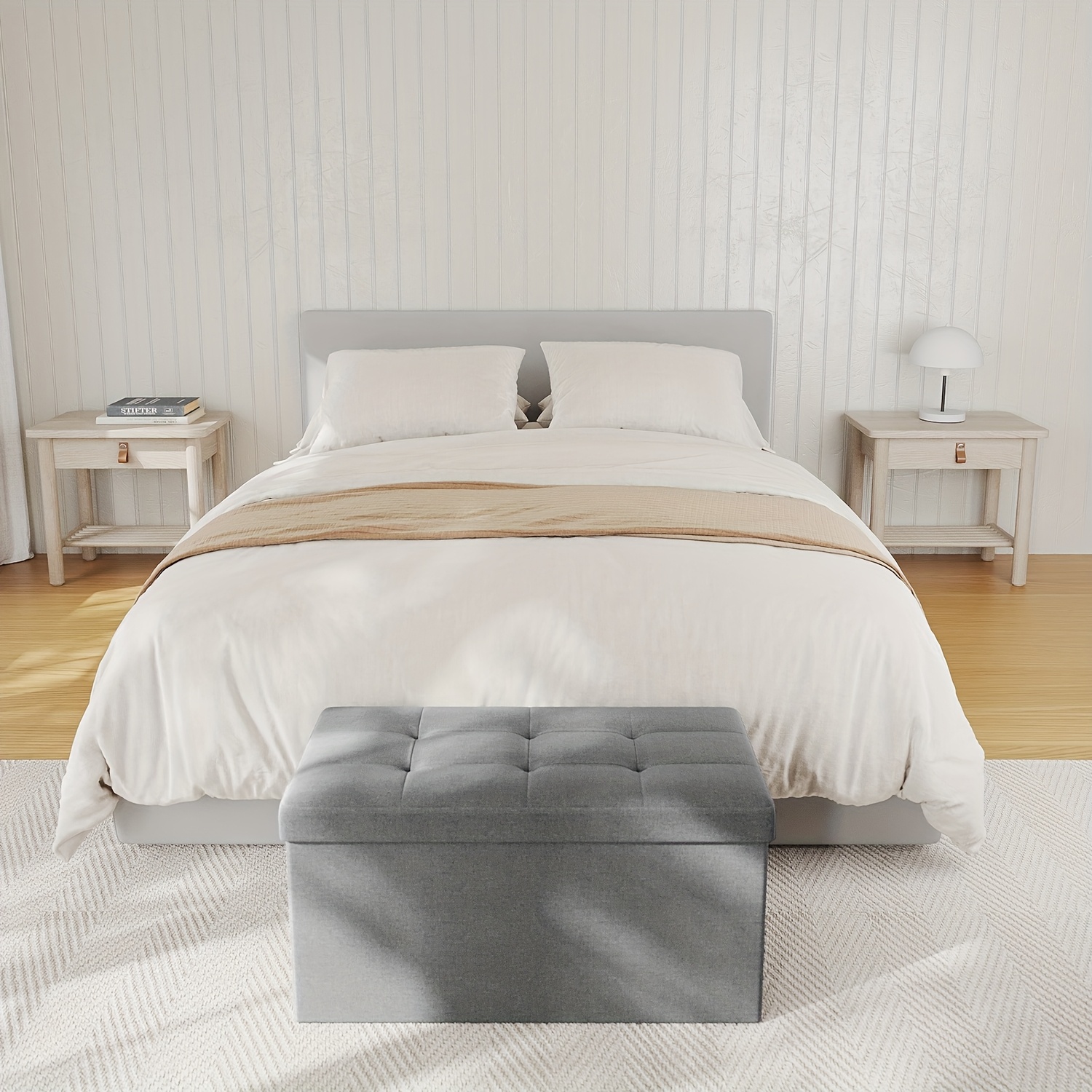 E-shop Stauraumbank, 38 x 76 x 38 cm, Bettbank mit Staufunktion, für Wohnzimmer, Schlafzimmer, Eingangsbereich