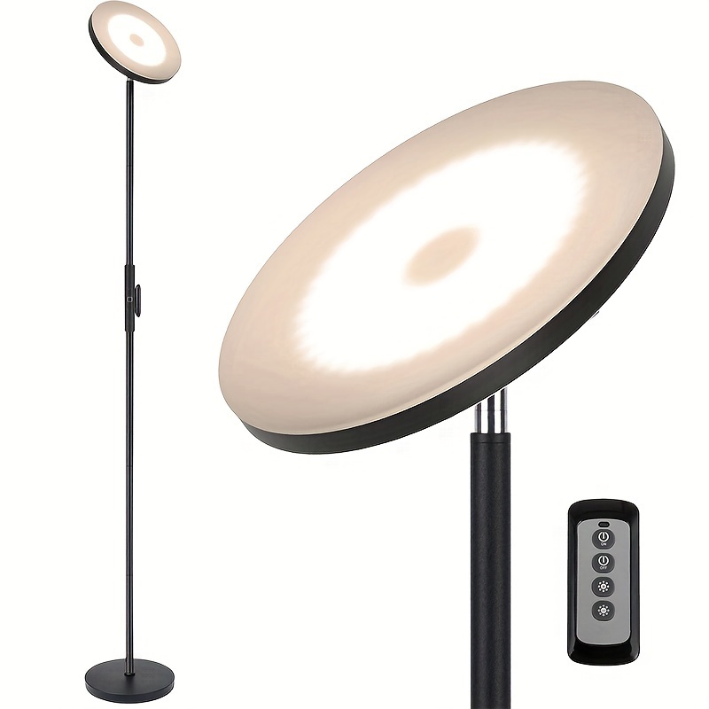 

30w/2400lm Sky Led Modern 3 Color Temperatures -tall Standing Pole Light With Remote & For Living Room, Bed Room, Office