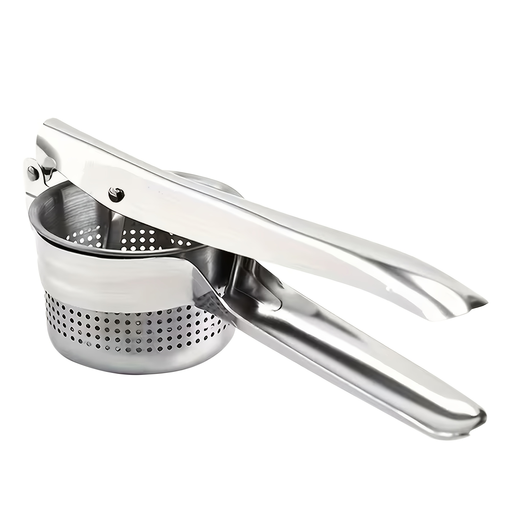 TEMU Presse-purée robuste en acier inoxydable - Presse-purée et râpe à pommes de terre avec plaque de broyage efficace - Outil de cuisine compact et