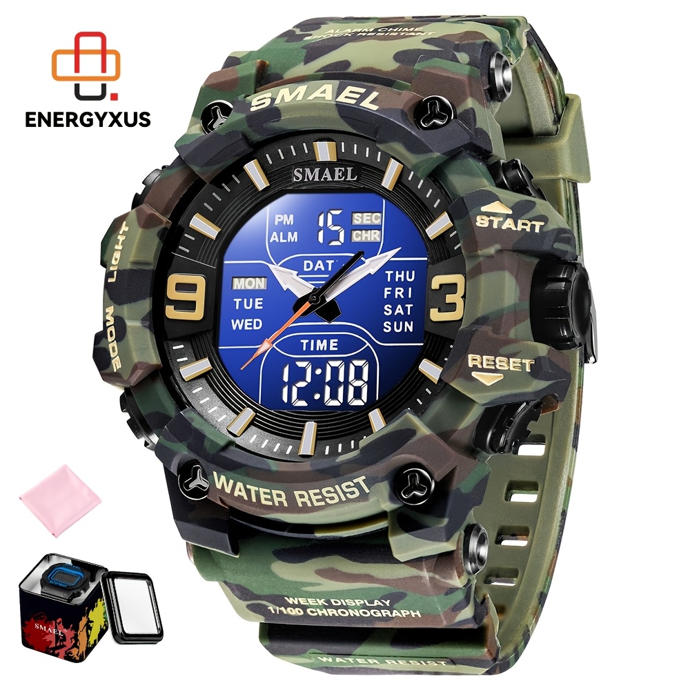 TEMU Stylish Men's Watches, Camouflage Men's Watches, Precise Chronograph Watches, And Fashionable Chronograph Watches, Business Men's Wristwatches,