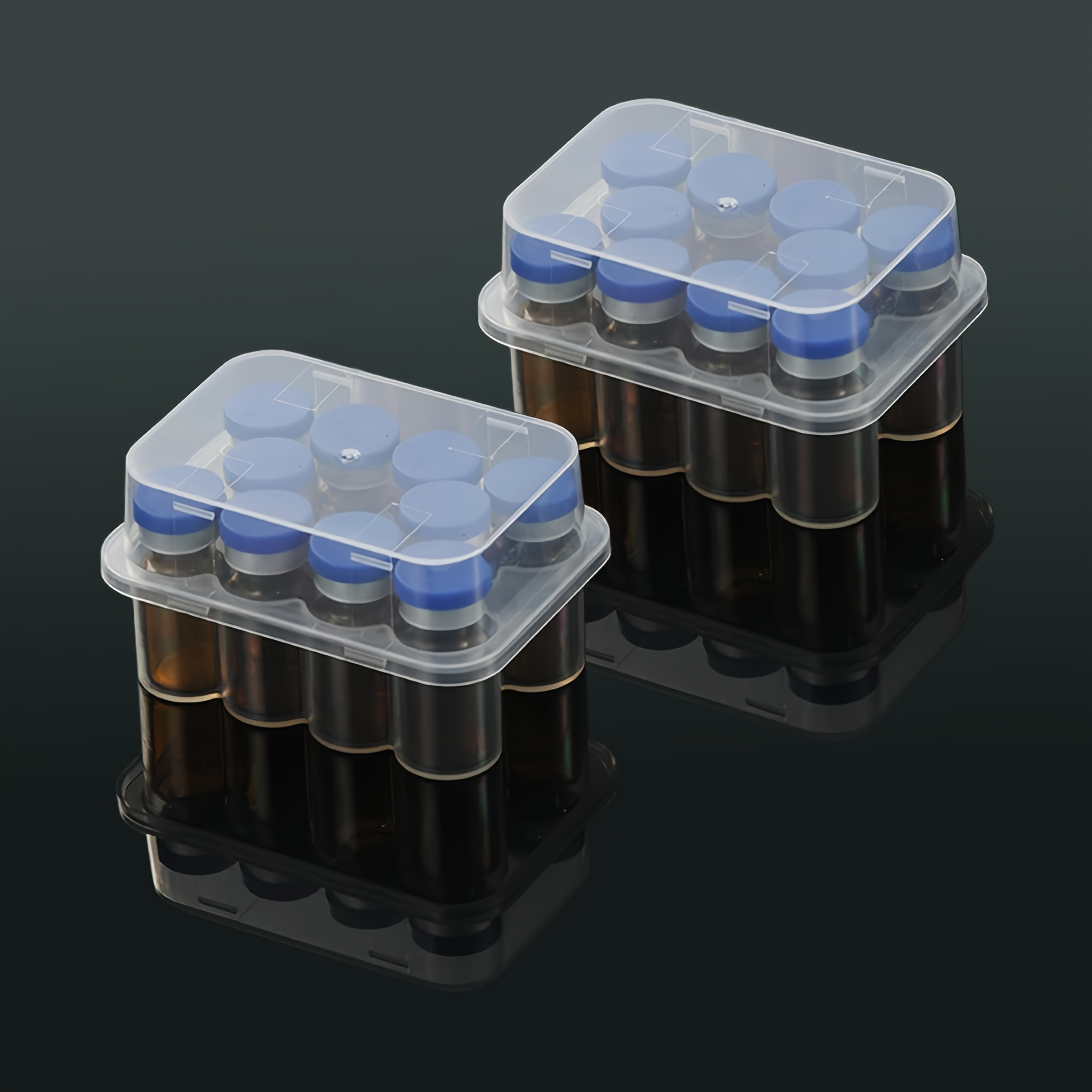 Vial Storage Fridge Mini Peptide Vial Case For Fridge Storage 12Slot Organizer Holds 1-3ml Vials