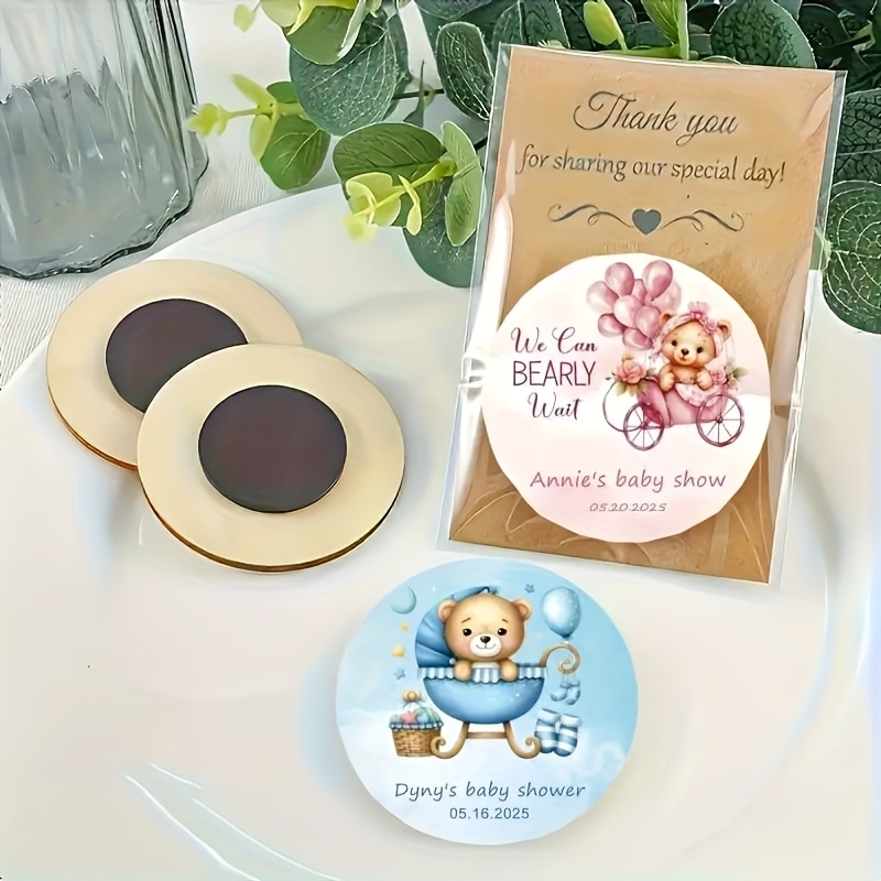 Custom Wooden Fridge Magnets for Party Decor