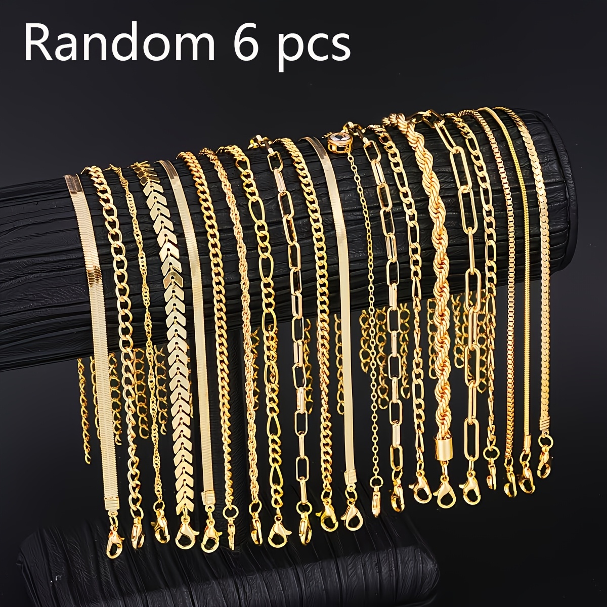 TEMU Random 6pcs Elegant And Fashionable Bracelets, Men's And Women's Bracelets, Suitable For Daily Wear, Parties, Vacations, High-quality Bracelet,