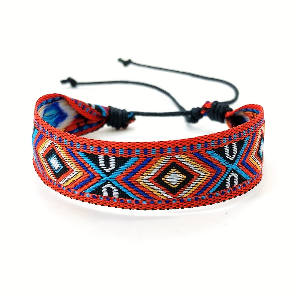 Adjustable Geometric Print Bohemian Men's Bracelet