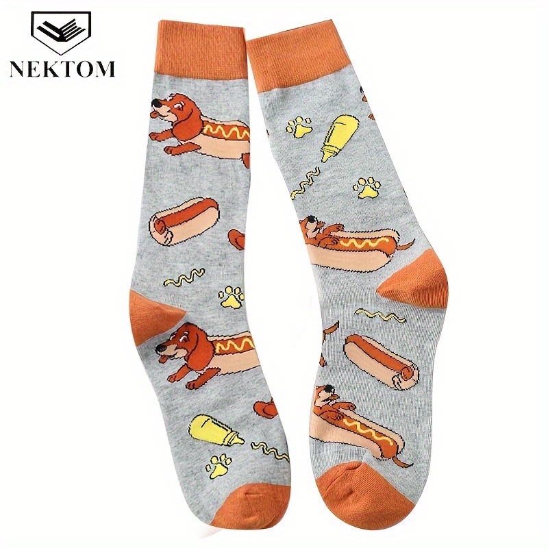 

1 Pair Of Unisex Fashion Novelty Socks, Funny Patterned Men Women Gift Socks, For Outdoor Wearing & All Wearing