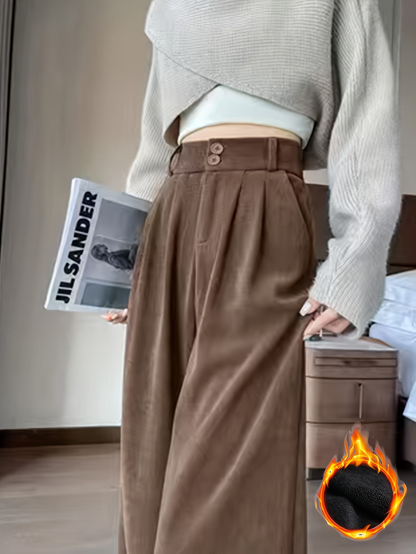 womens suit pants spring autumn winter 2024 new corduroy - Temu