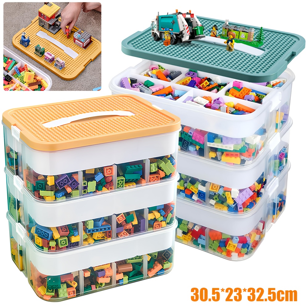 3-Layer Plastic Compartment Open Storage Box for Craft Supplies