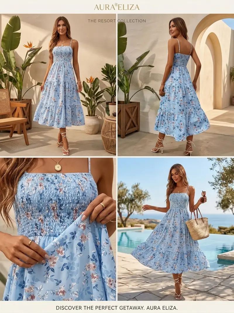New Floral * Summer Beach Cami Dress Long Length New Floral * Summer Beach Cami Dress Long Length