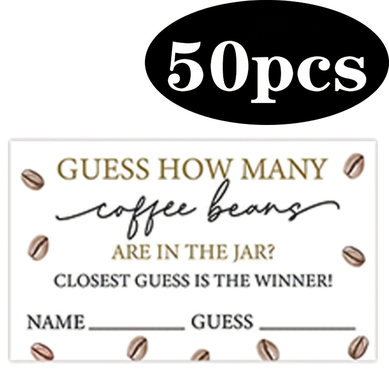 TEMU 50pcs - Coffee Cards, Wedding Party Game Sign Cards, Shower Game Decor Sign Cards, Wedding Birthday Decorations For Halloween、christmas