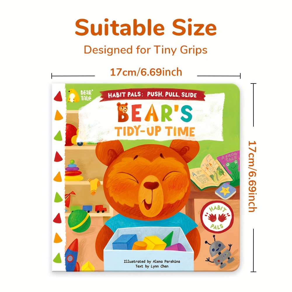 Bear's Tidy Up Time Push-Pull Book for Good Habits