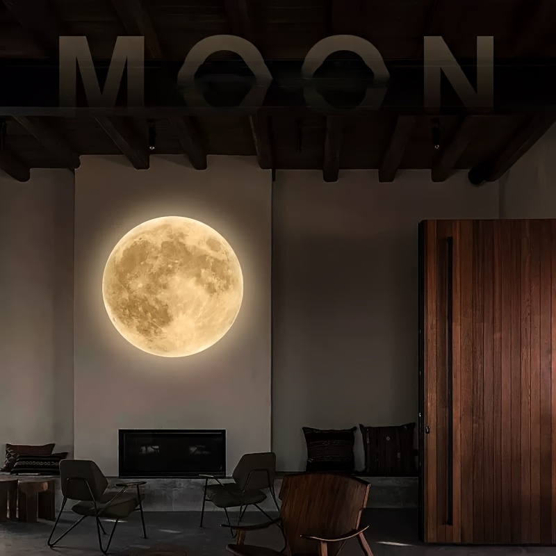 Lámpara de proyección LED planetaria de luna, 1 pieza/3 piezas lámpara de luna con inserto amarillo, blanco y azul. Lámpara de proyección de luna roja, luna de sangre de Halloween, lámpara de proyección portátil con interfaz USB para techo de dormitorio, fondo fotográfico, creador de ambiente lindo - Imagen 5