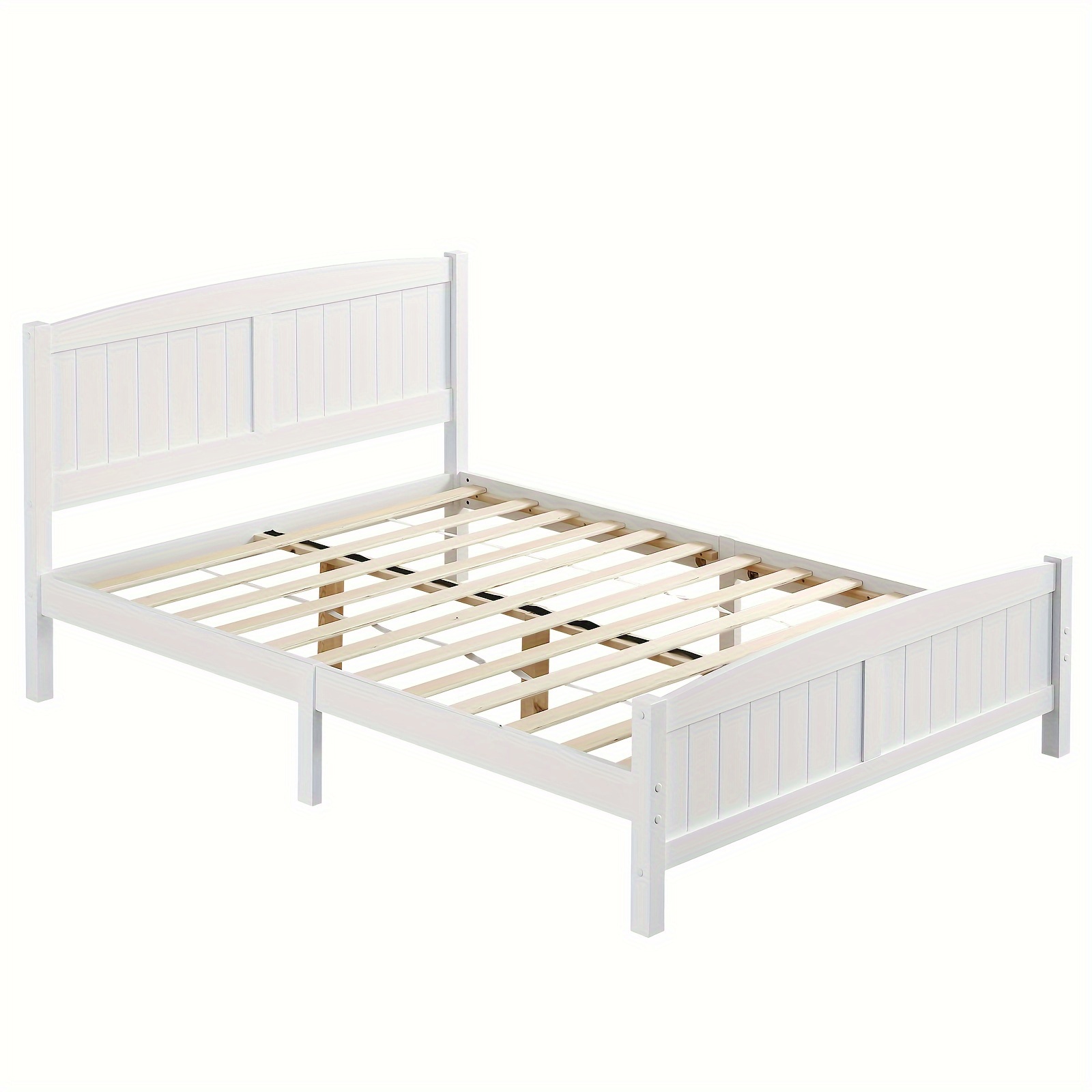 

1 Pack, Pine Single-layer Vertical Full-board Curved Bed Frame Full/queen