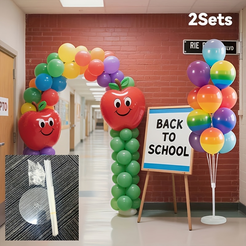 TEMU 2 Sets Heavy-duty Balloon Stand Kits With Water-fill Bases - Large Reusable Plastic Column Stands For Weddings, Birthdays, Graduations,