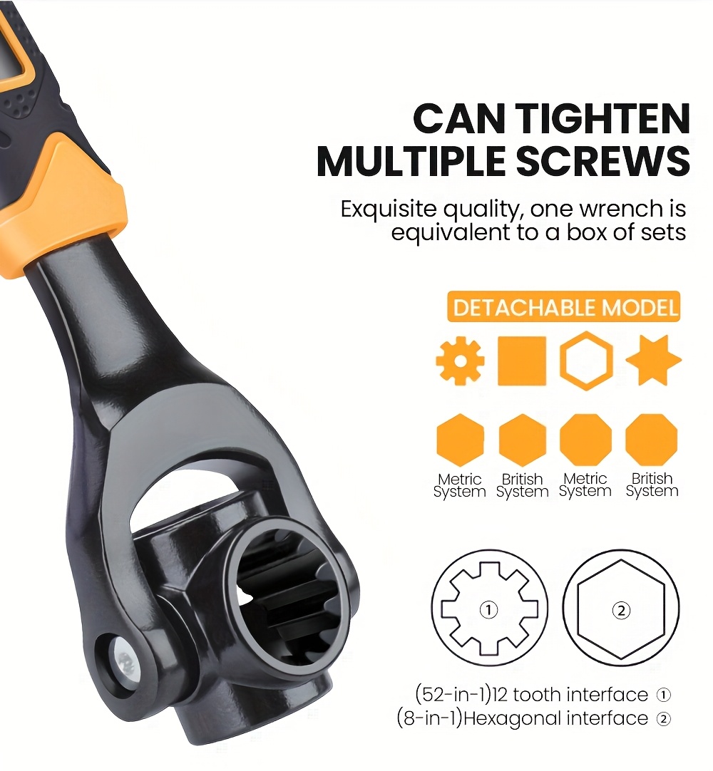  8 52 in 1 socket wrench set heavy duty for bike repairs diy ensures carrying ideal for homes Product details 3