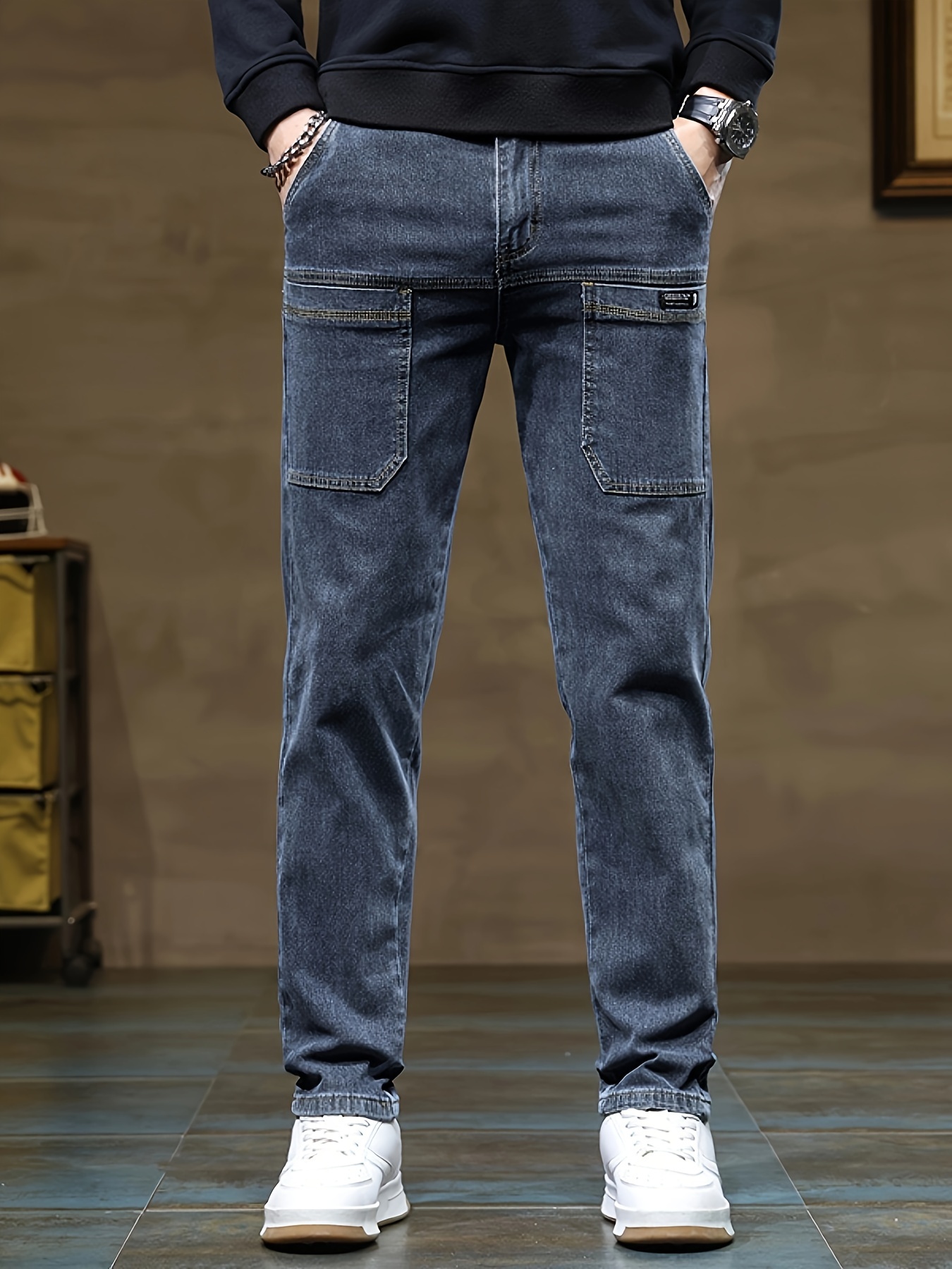 8207#Six Pockets Men'S Jeans