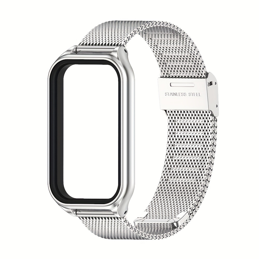 TEMU Milanese Band For Redmi Band 2 & Xiaomi Smart Band 8 Active Metal Stainless Steel Strap Men Women Replacement Additions