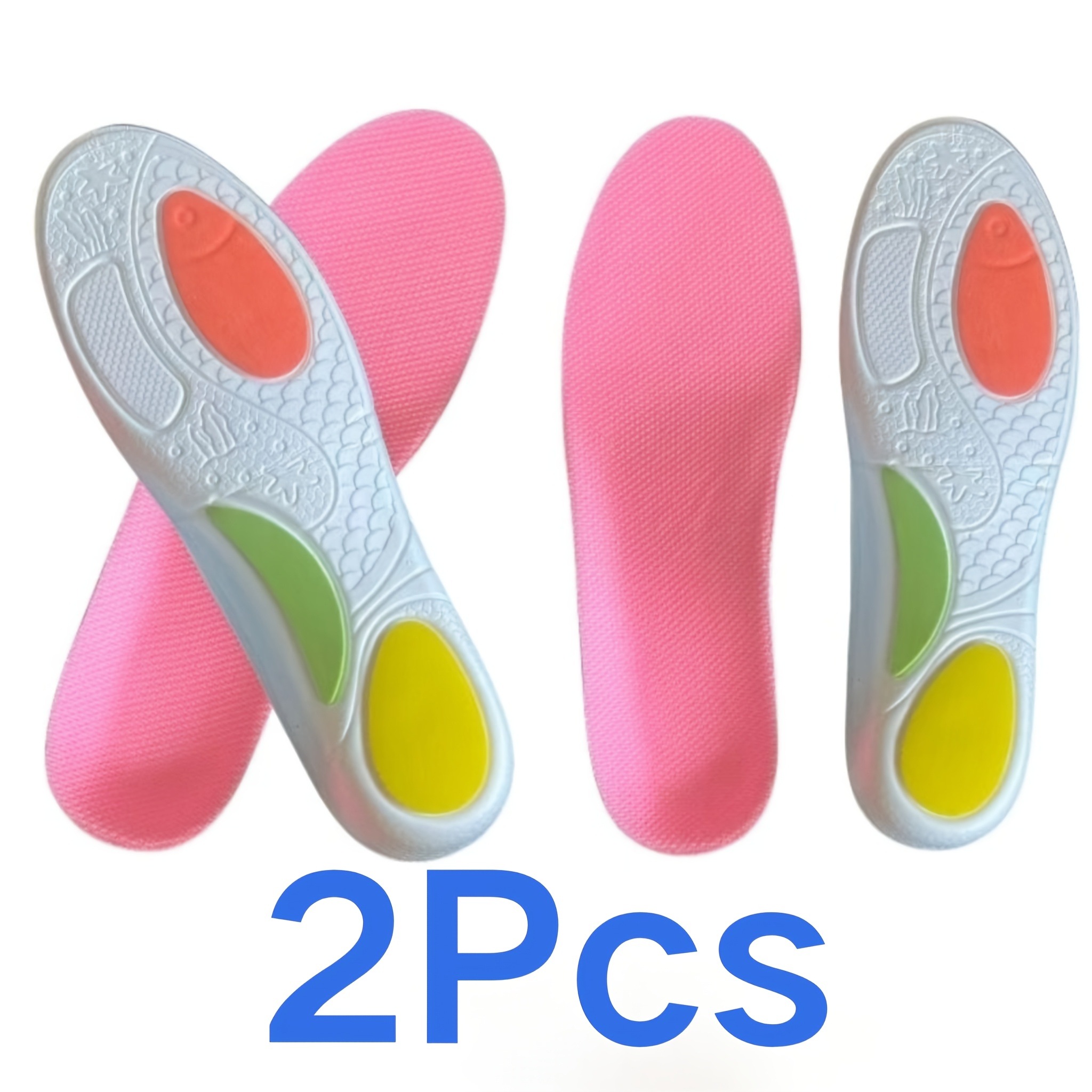 TEMU 2pcs Semelles Intérieures EVA avec Semelles Épaisses et Souples et Absorption des Chocs, Améliorant le Confort Pendant l'Exercice. Respirantes,