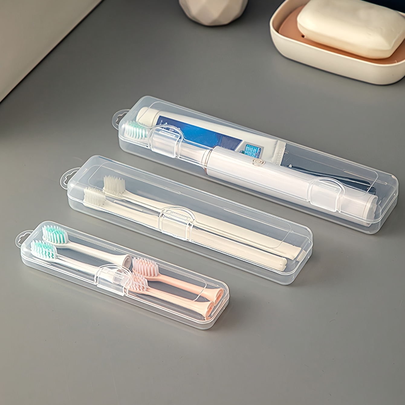 

Portable Transparent Toothbrush Case For Travel And Business Trips, Electric Toothbrush Storage Box Travel Must Have