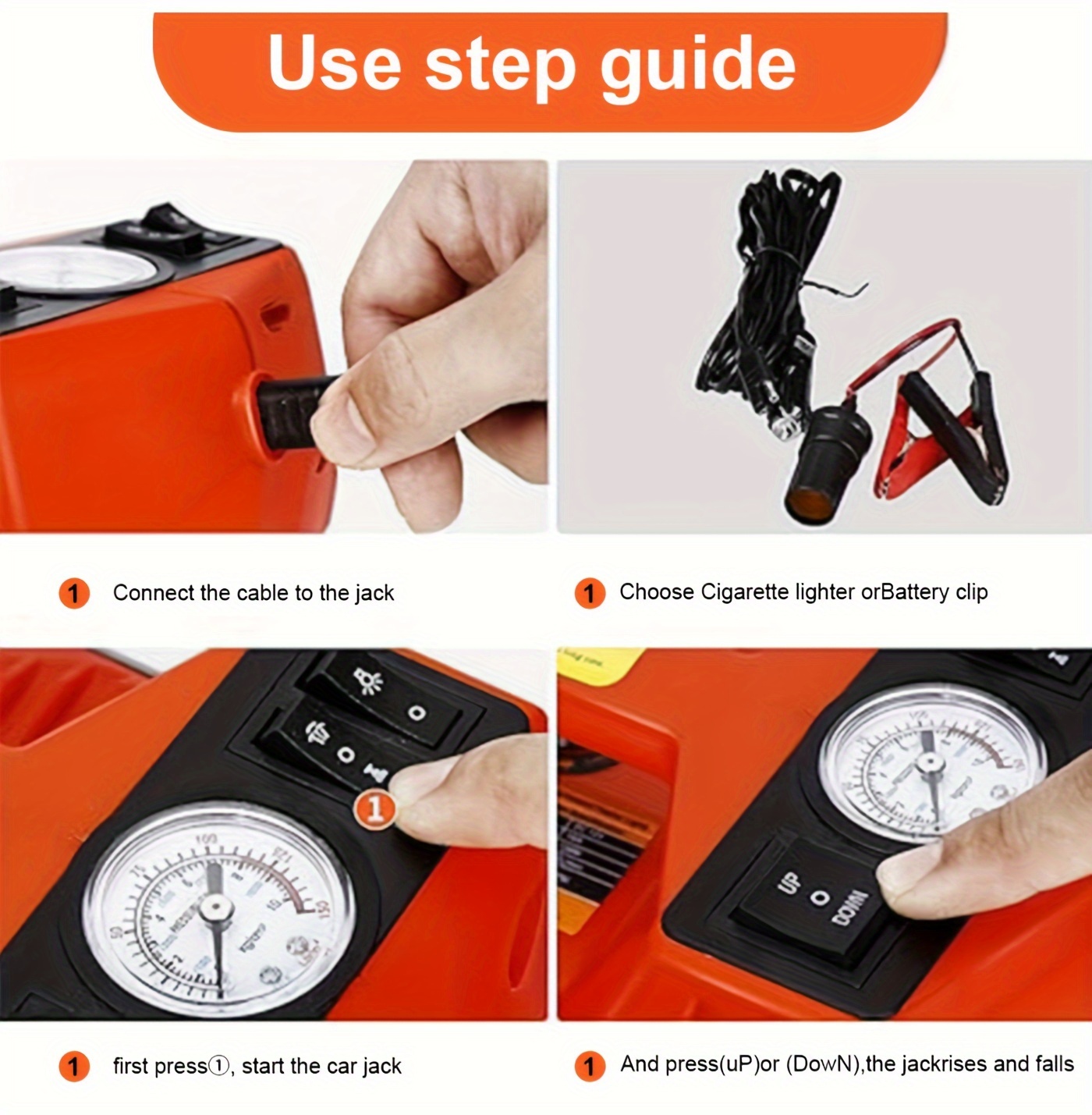 5 ton 11023 lbs hydraulic jack lift with electric impact wrench car electric jack tire impact wrench tire repair kit for suv and truck heavy duty hydraulic jack details 2