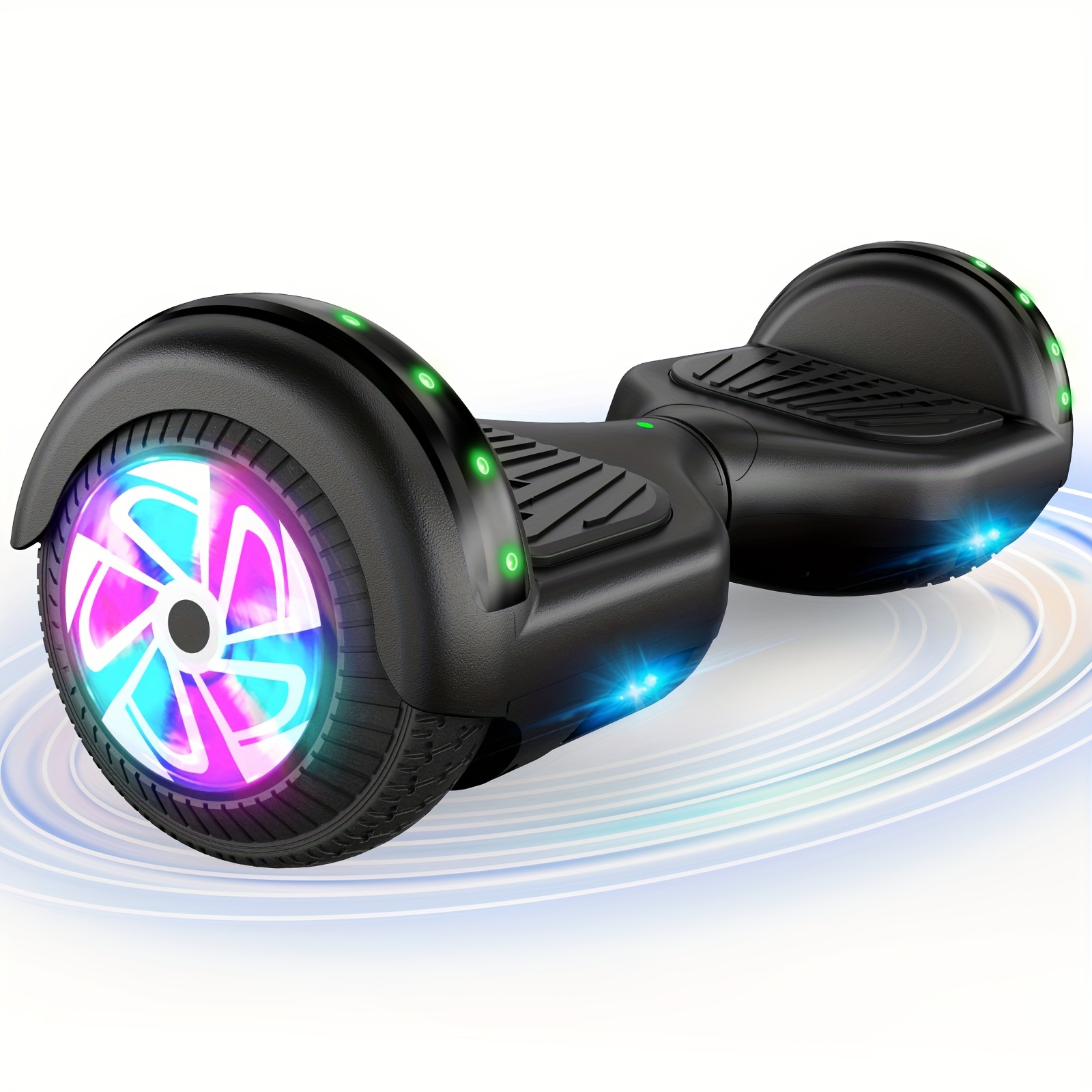 

Sisigad Wireless Hoverboard, 6.5" Listed 2 Wheel Self Balancing Electric Scooter With Led Lights, Black