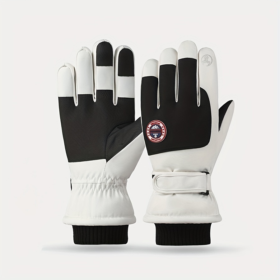 

Gants de ski d'hiver, unisexes, doublés de épaisse, % polyester à , gants décontractés à de couleurs, gants à doigts entiers pour les activités de neige, vêtements décontractés du , artisanat tricoté