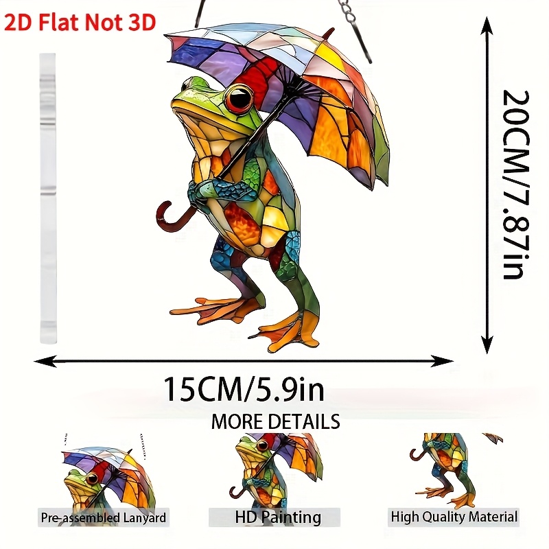 E-shop 2D Flachdruck . Acryl Seltsame mit Bunt Schirm Lichtfalle Buntglas Stil Fenster Hängend, für - und Gartendekoration, für Geburtstage, Einweihung