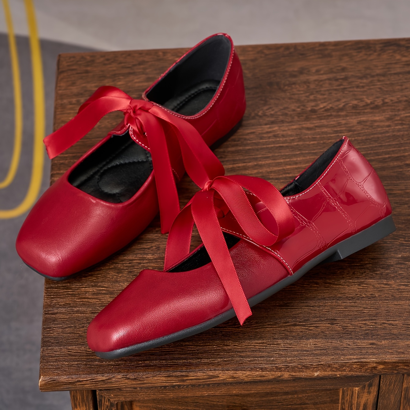 strapless open back dress Samara Foldable Ballet Flat in Red Suede Red / 13 main image 0