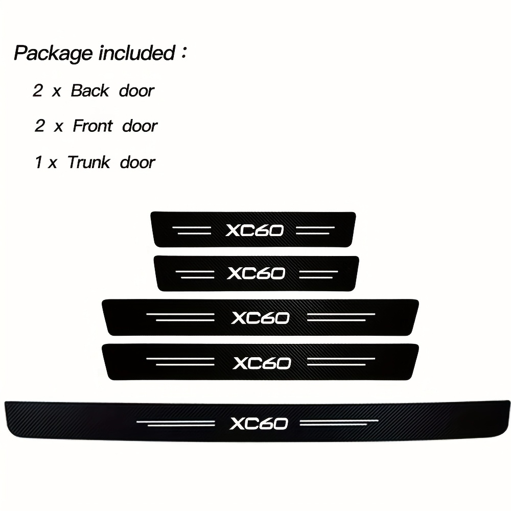 E-shop 2025 Neuer Stil 5-teiliges Set Carbon Fiber Auto Türkantenschutz Anti-Kick Folie für 99% der Fahrzeuge, Heckkofferraum Schutz Aufkleber, Front-