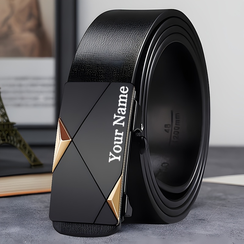 TEMU Laser Custom Belts, Personalized Custom Text Content, Gifts, The For Most Occasions, Valentine's Day, Father's Day, Christmas, Birthday Gifts.