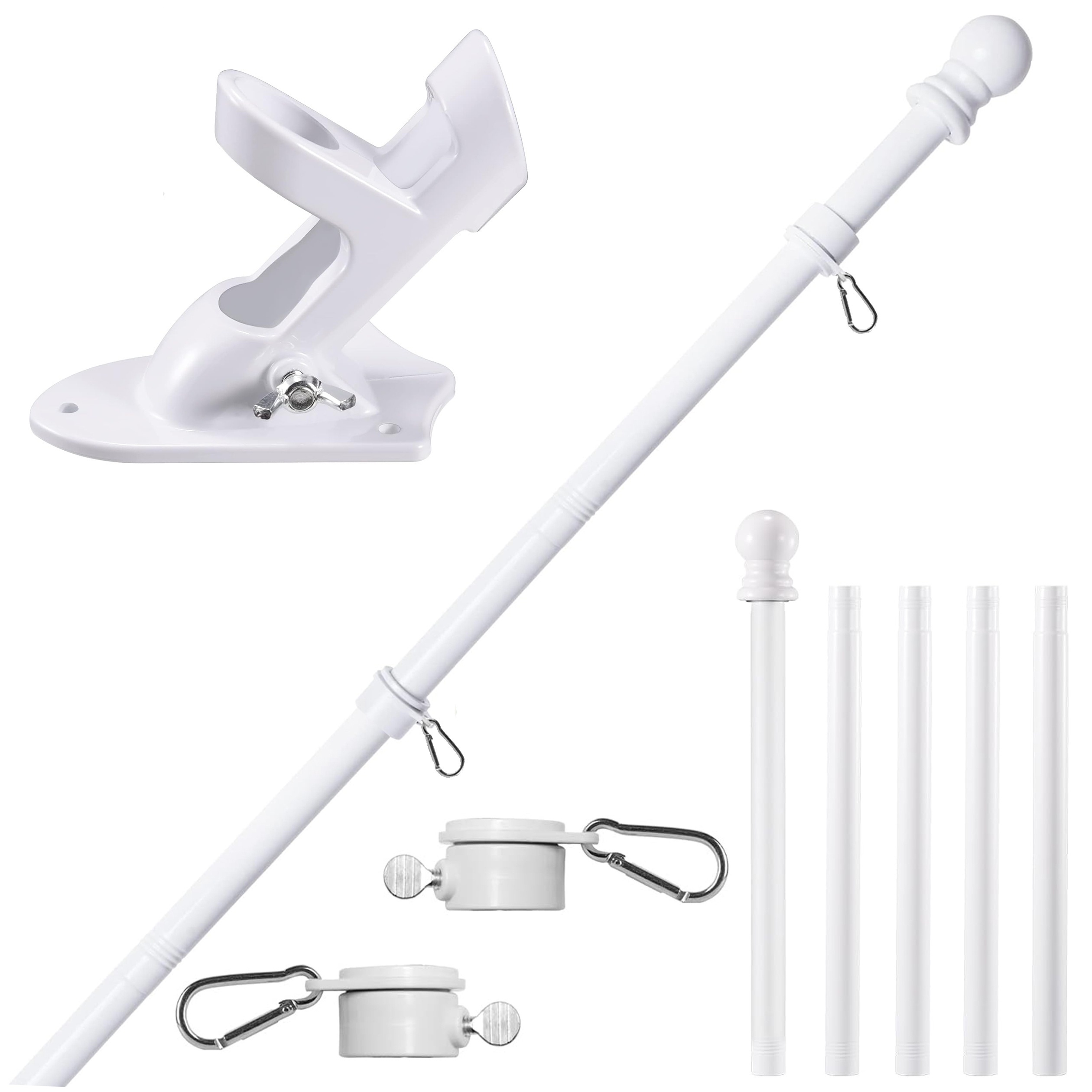 

Stainless Steel Flagpole Kit For Use - Includes 2 -free Bearings & , For Residential Or Commercial Display