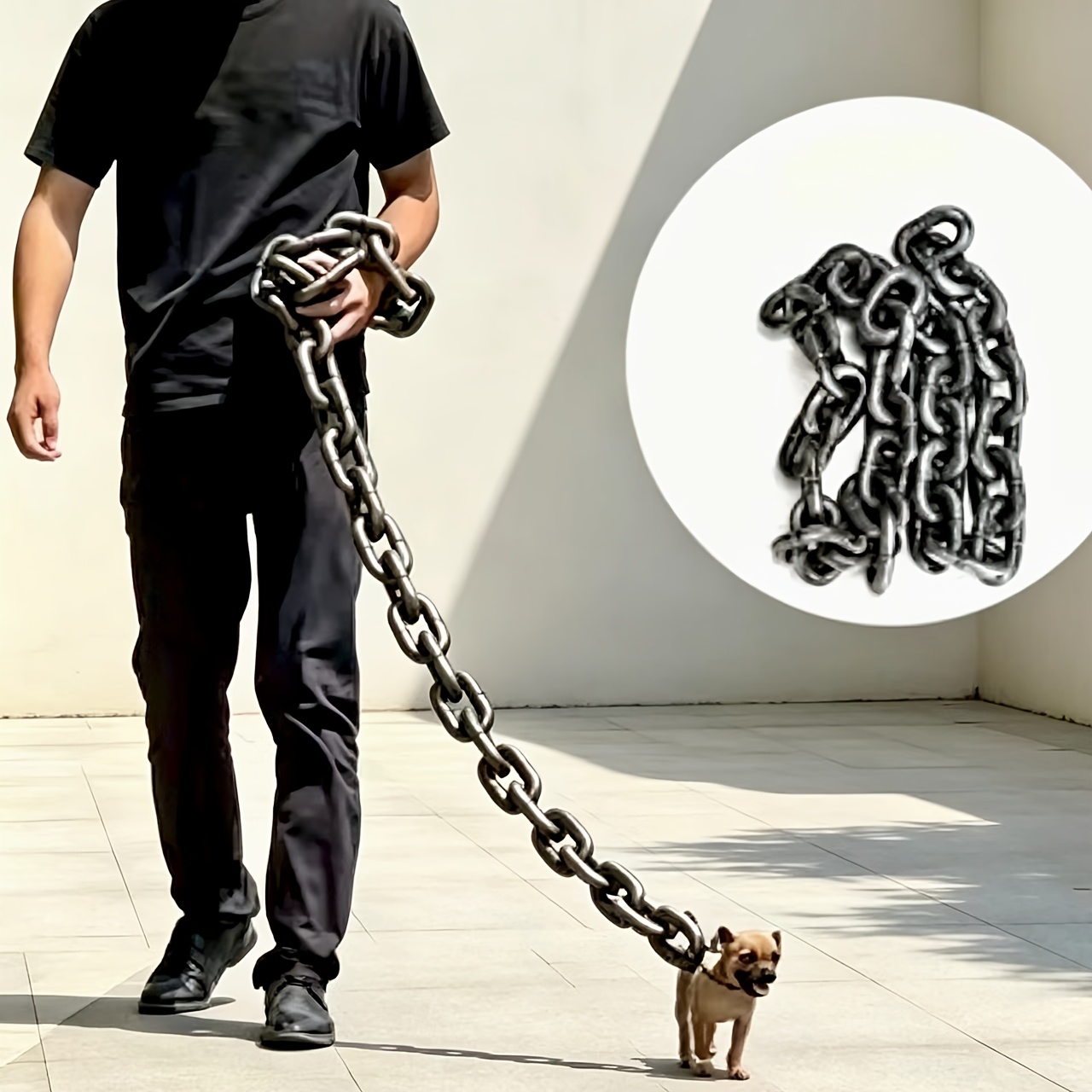 TEMU Laisse amusante pour chien de petite à moyenne taille sur le thème effrayant d'Halloween, en polypropylène léger avec motif chaîne – Durable et